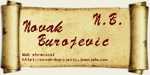 Novak Burojević vizit kartica